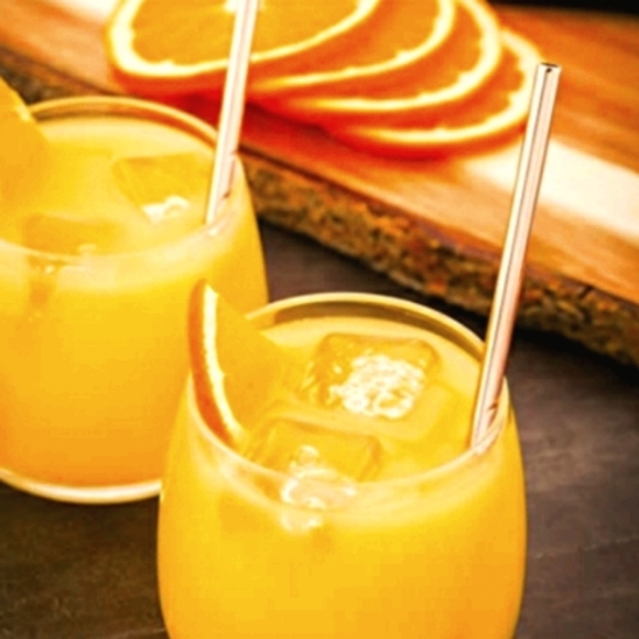 Set 2 Copper Toned Stainless Steel Short Cocktail Straws Cocktails Mixed Drinks - Picture 3 of 9